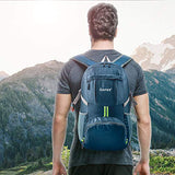 Gonex 35L Lightweight Packable Backpack Handy Foldable Shoulder Bag Daypack (Navy Blue)