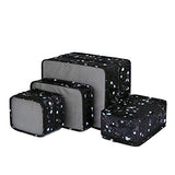 JJ POWER Travel Packing Cubes 6 Set with Bonus Shoe Bag (Starry)