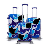 Gabbiano Camo Collection 3 Piece Hardside Spinner Set (Blue)