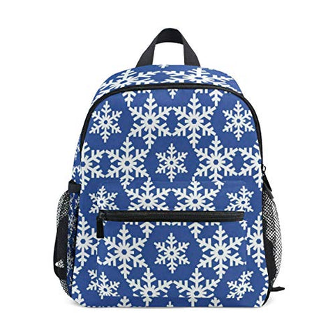 Toddler Backpack Stylish Christmas Snowflake Mini Preschool Bag for Unisex Kids