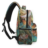 Bass Fish Casual Bookbag Backpack For Teen Girls Boys Gift