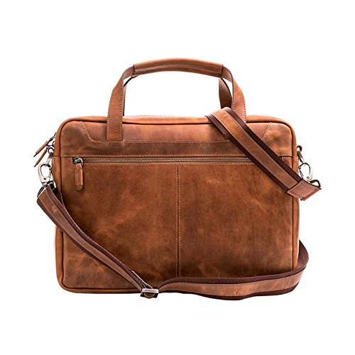  VELEZ Full Grain Leather Backpack for Men Tan Designer Bookbag  + Messenger Laptop Briefcase Computer Bag