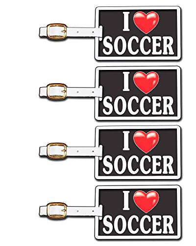 Tag Crazy I Heart Soccer Four Pack, Black/White/Red, One Size