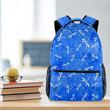 LORVIES Japanese Sashiko Pattern And Dragonflies Daily Bags Backpacks Sports Travel Shoulder Bags