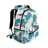 Backpack Travel Funny Turtle Watercolor School Bookbags Shoulder Laptop Daypack College Bag for