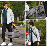 NeSus Travel Luggage Duffel Bag Lightweight Gym Bag Anti-theft Backpack (Grey)