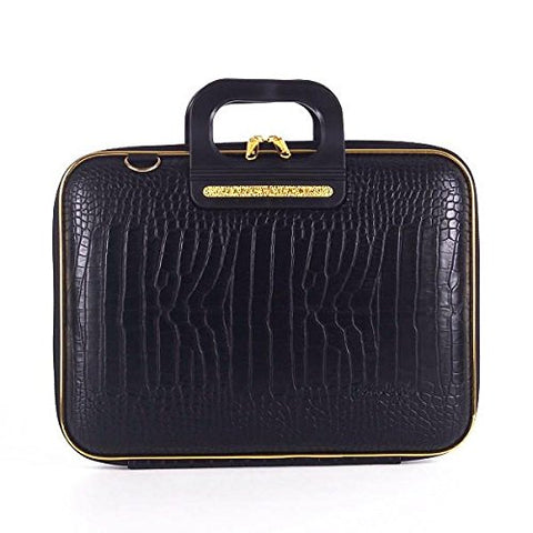 Bombata Gold Cocco 13-Inch Briefcase (Black)