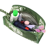 Zodaca Travel Cosmetic Makeup Organizer Case Bag Pouch, Green Turtle