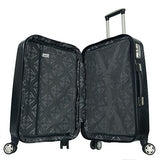 Gabbiano Texture Black Polycarbonate 3-Piece Expandable Hardside 8-Wheel Spinner Luggage
