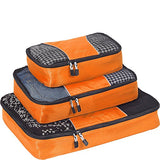 eBags Packing Cubes for Travel - 3pc Set - (Tangerine)