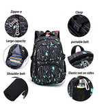 Yexin Multi-Compartment Waterproof Wheeled Rolling Backpack For Girls Boys School Students Books
