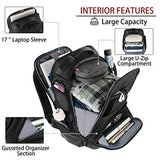 Large Travel Backpack, Professional Business Carry on Backpack for Men and Women,Large TSA Laptop Backpack Water Resistant Flight Approved Computer Bag Weekender Daypack Fit 17inch Laptop,Black