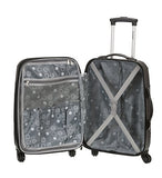 Rockland Melbourne 3 Piece Abs Luggage Set, Blackwave, One Size