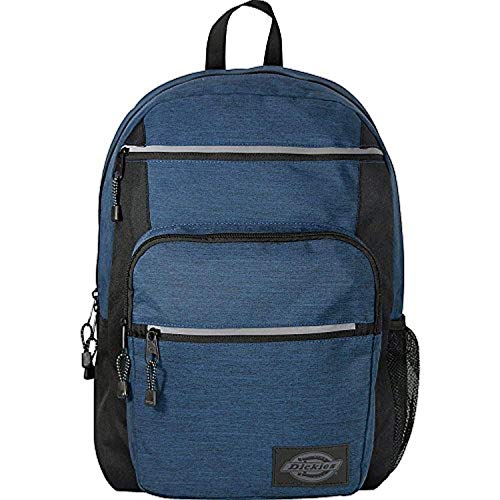 Dickies Double Deluxe Backpack Navy Heather Ripstop & Knit Cap Bundle