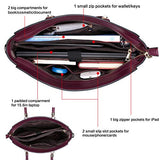 Laptop Tote Bag for Women,13-15.6 Inches Spacious Tablet Handbag Shoulder Bag for Laptop Computer Tablet(Darkpurple-N)