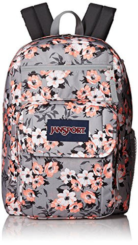 Jansport Digital Student Laptop Backpack- Sale Colors (Coral Sparkle Pretty