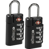eBags TSA Accepted Lock 4-Dial Combo (2pk) (Black)