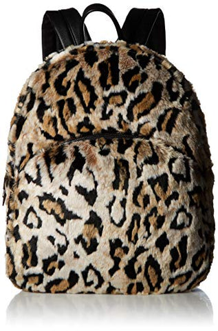 Betsey Johnson Faux Fur Backpack, Leopard