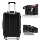 Fochier 3 Piece Expandable Spinner Luggage Set Lightweight Suitcase
