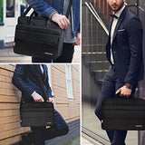 Large Briefcase for Men Women, 17 Inch Laptop Bag, Expandable Business Attache, Taygeer Water