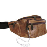 AmeriLeather Easy Traveller Fanny Pack (Brown)