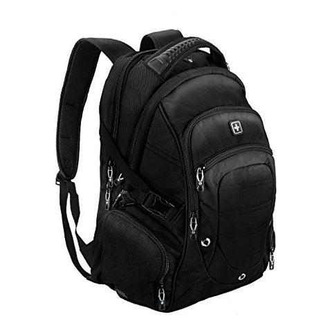 Suissewin big business travel outdoor mountain climbing computer backpack(SW9275I) (Black)