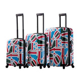 Mia Toro Love Collection Hard Side Spinner Luggage 3Pc Set, Lcg Green