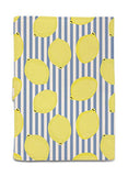 Lemon With Striped Pattern Printed Canvas Passport Holder Cover Case Was_11