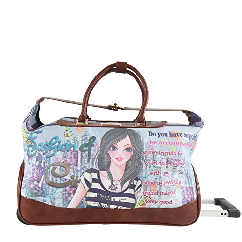 Nicole Lee Teresa 20 Inch Rolling Duffle, Dolly, One Size