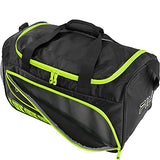 Fila Lasers Small Sports Duffel Gym Bag, Black/Neon Lime, One Size