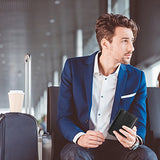 Passport Holder, DESERTI BRANDS RFID Blocking passport Cover Wallet for women men Leather Card Case