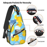 NiYoung Casual Yellow Rubber Duck Sling Bag Casual Chest Package with Adjustable Strap Anti-Theft Sling Bags Shoulder Backpack Waterproof Sling Bag