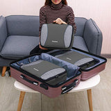 Gonex Packing Cubes 3 Set Travel Luggage Packing Organizers Pouches(Deep gray)