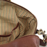 Tuscany Leather Tl Voyager Travel Leather Duffle Bag - Small Size Red Leather Travel Bags