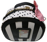 Betsey Johnson In Bloom Train Carry-On Round Weekender Suitcase - Stripe