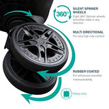 Villago Hardshell Carry On USB port Polycarbonate 8 Wheel Spinner with Slash Proof Zipper TSA Lock and Expandable Zipper (22x14x9) (AQUA) / Maleta De Viaje De Polycorbonato Con USB Y Candado