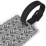 Luggage Tags Black Flower Suitcase Name Tag Holder Labels