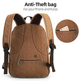 Canvas Backpack Lightweight Travel Daypack Student Rucksack Laptop Backpack