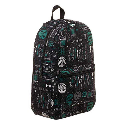 Harry Potter Icon Print Slytherin Backpack Standard