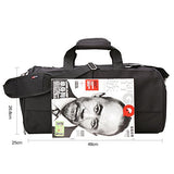 Bison Denim Multipurpose Duffel Bag Weekender Bag Carry On Travel Bag With Strap (Vintage Grey)