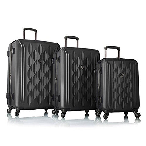 Heys Scala Black 3-Piece Spinner Luggage Set
