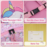 Kids Backpack,VONXURY Cute Lightweight Toddler Preschool Backpack for Little Boys Girls with Chest Buckle,Pink Unicorn