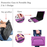 Spin 7 Case,2 in 1 Accurately Designed Protective PU Leather Cover + Portable Carrying Bag for 14" Acer Spin 7 SP714-51 Series Laptop,Purple