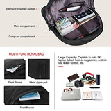 Vbiger Mens Canvas Laptop Backpack Large Capacity Vintage School Daypack Travel Backpack With Usb