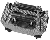 London Fog Cambridge Ultra-Lightweight 15inch 2-Wheel Under The Seat Bag, Black/White Houndstooth