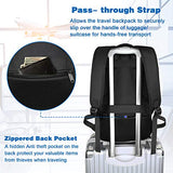 Travel Backpack, Flight Approved Carry on Hand Luggage, MATEIN Water Resistant Anti-Theft Business Large Daypack Weekender Bag for 15.6 Inch Laptop, Black