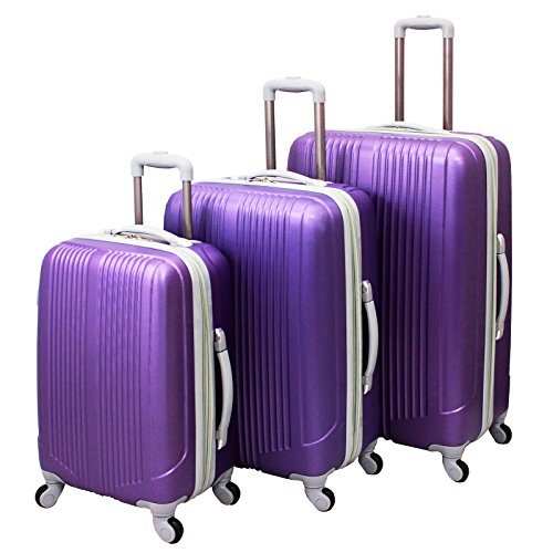 Argo Sport Romulus 3-Piece Expandable Hardside Spinner Luggage Set - Purple