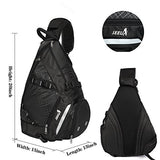 SEEU 32L Oversized Sling Bag Backpack, Crossbody Bag Gym Backpack Outdoor Hiking Travel Bag for Men