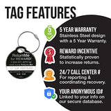 Smart Luggage ID Tags with Lifetime Global Recovery Service (Pink - 2 Pack)