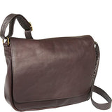 Le Donne Leather Flap Over Shoulder Bag (Cafã©)
